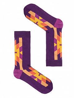 Веселые фиолетовые носки унисекс "Cruz Purple" Sammy Icon